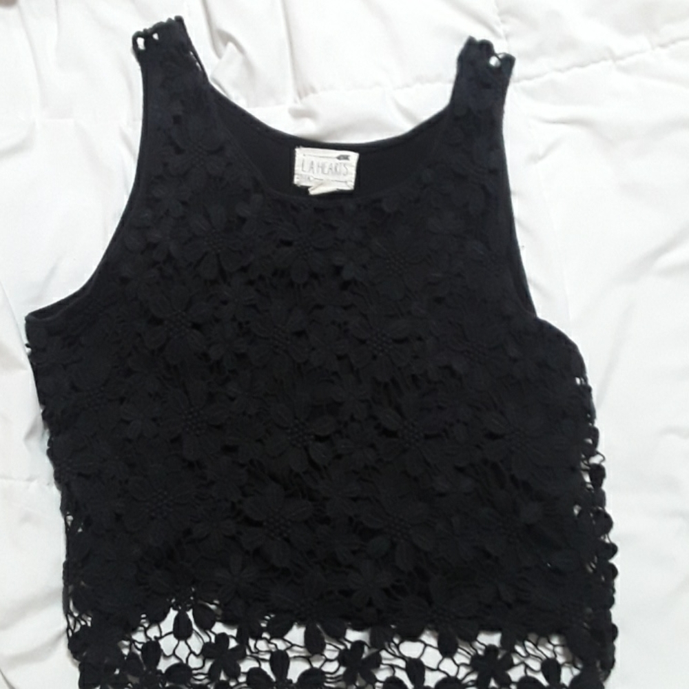 L.A. HEARTS LACE TANK TOP